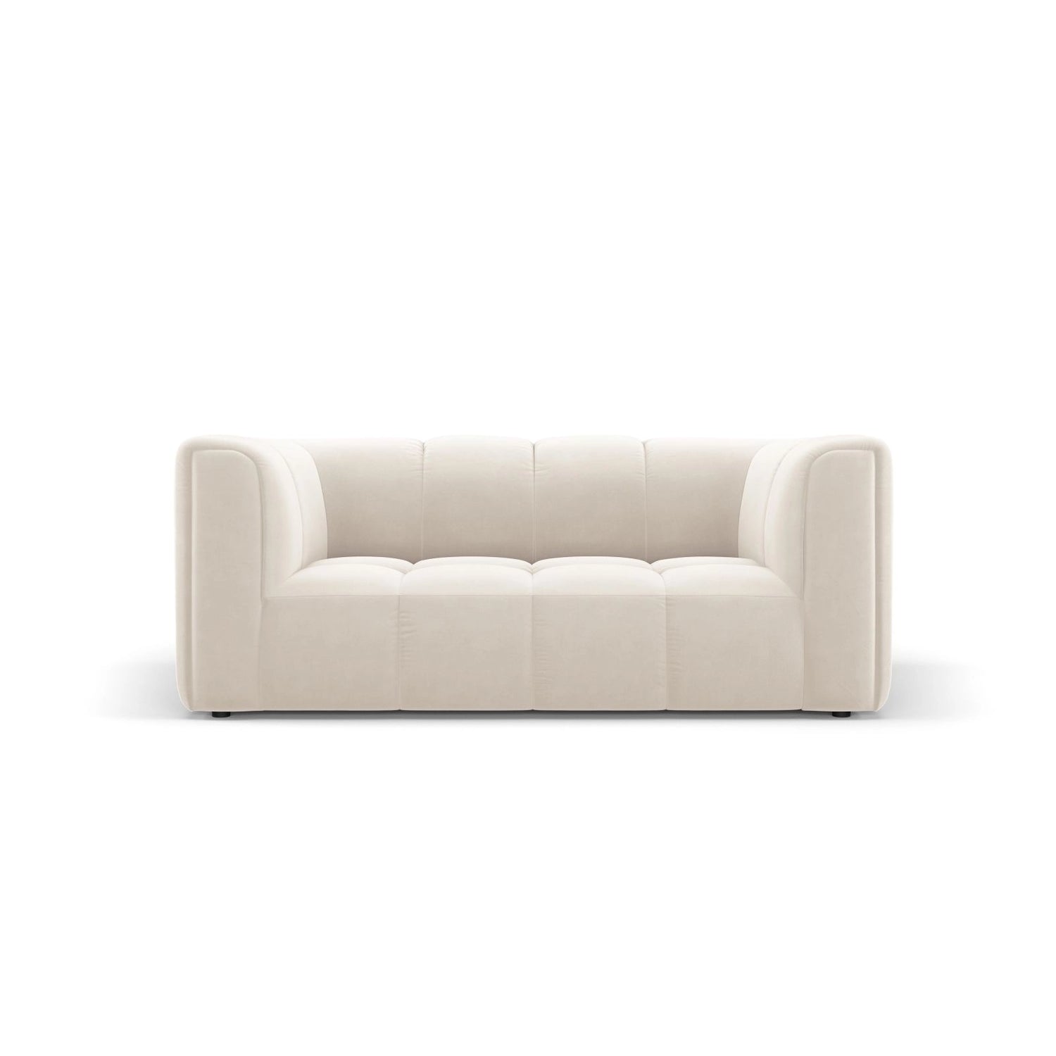 Moritz 2-Sitzer Sofa aus Samt in Leichtes Beige (Bluvel 22), 166x96 cm von Cosmopolitan Design – Bild 1