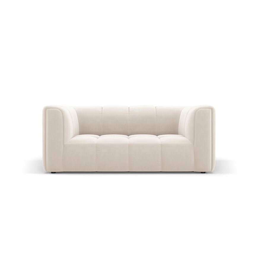 Moritz 2-Sitzer Sofa aus Samt in Leichtes Beige (Bluvel 22), 166x96 cm von Cosmopolitan Design – Bild 1