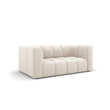 Moritz 2-Sitzer Sofa aus Samt in Leichtes Beige (Bluvel 22), 166x96 cm von Cosmopolitan Design – Bild 2