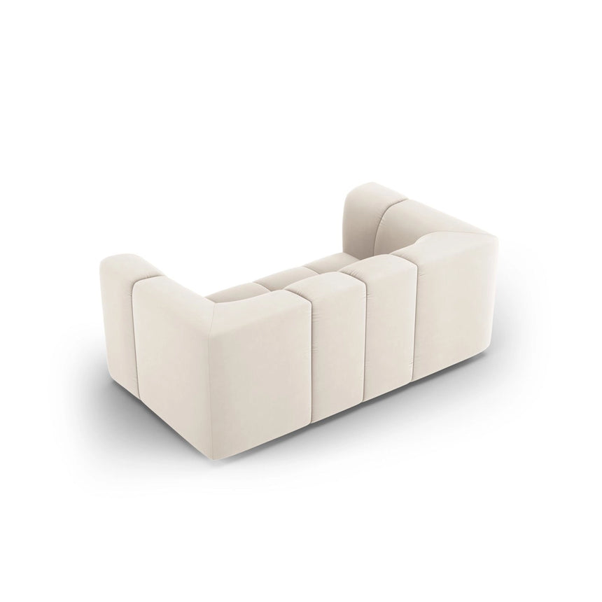 Moritz 2-Sitzer Sofa aus Samt in Leichtes Beige (Bluvel 22), 166x96 cm von Cosmopolitan Design – Bild 3