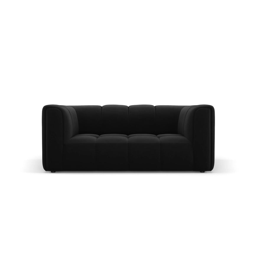 Moritz 2-Sitzer Sofa aus Samt in Schwarz (Bluvel 19), 166x96 cm von Cosmopolitan Design – Bild 1