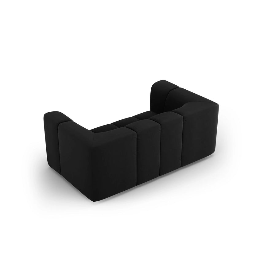 Moritz 2-Sitzer Sofa aus Samt in Schwarz (Bluvel 19), 166x96 cm von Cosmopolitan Design – Bild 3