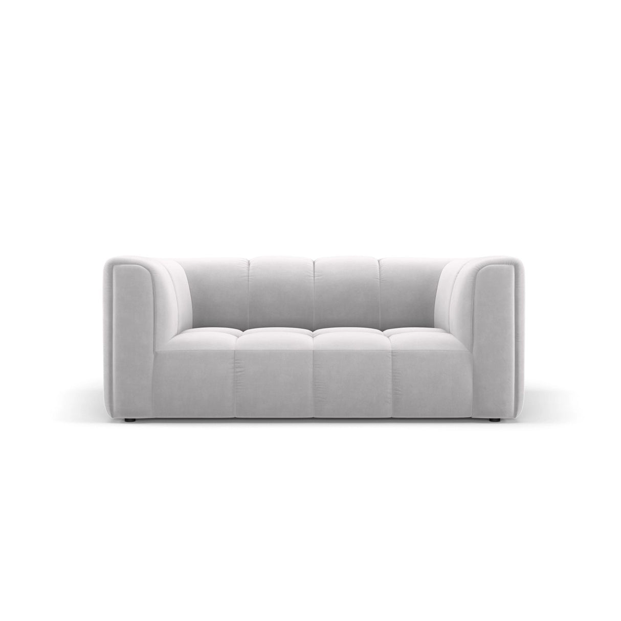 Moritz 2-Sitzer Sofa aus Samt in Silber (Bluvel 03), 166x96 cm von Cosmopolitan Design – Bild 1