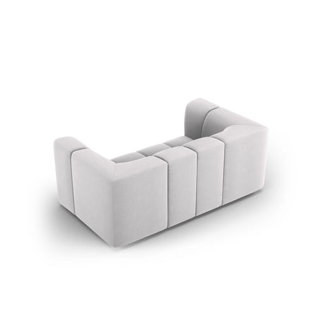 Moritz 2-Sitzer Sofa aus Samt in Silber (Bluvel 03), 166x96 cm von Cosmopolitan Design – Bild 3