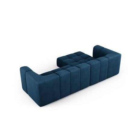 Moritz 3-Sitzer Ecksofa, Linke Seite, aus Chenille in Königsblau (Rebel 12), 256x160x70 cm von Cosmopolitan Design – Bild 3
