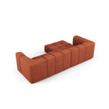 Moritz 3-Sitzer Ecksofa, Linke Seite, aus Chenille in Orange (Rebel 20), 256x160x70 cm von Cosmopolitan Design – Bild 3