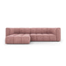 Moritz 3-Sitzer Ecksofa, Linke Seite, aus Chenille in Rosa (Rebel 7), 256x160x70 cm von Cosmopolitan Design – Bild 1