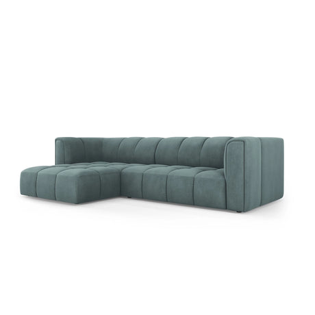 Moritz 3-Sitzer Ecksofa, Linke Seite, aus Chenille in Seegrün (Rebel 13), 256x160x70 cm von Cosmopolitan Design – Bild 2