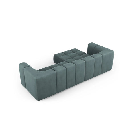 Moritz 3-Sitzer Ecksofa, Linke Seite, aus Chenille in Seegrün (Rebel 13), 256x160x70 cm von Cosmopolitan Design – Bild 3