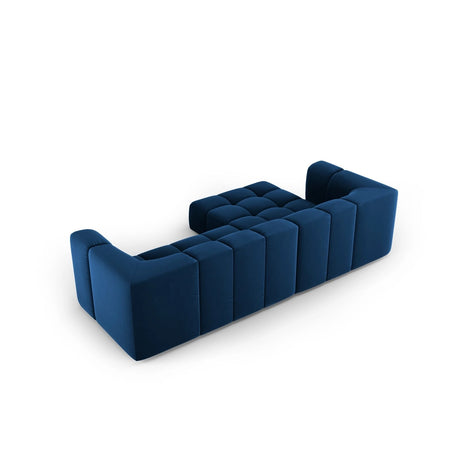 Moritz 3-Sitzer Ecksofa, Linke Seite, aus Samt in Königsblau (Bluvel 86), 256x160x70 cm von Cosmopolitan Design – Bild 3