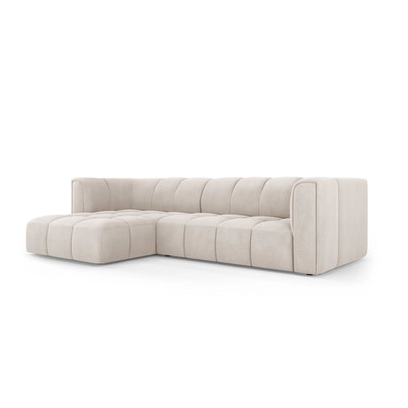 Moritz 3-Sitzer Ecksofa, Linke Seite, aus Samt oder Chenille, 256x160x70 cm von Cosmopolitan Design – Bild 2