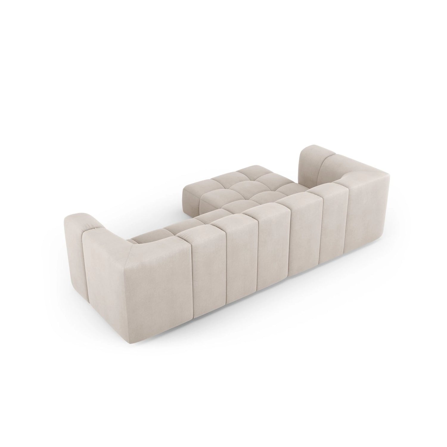 Moritz 3-Sitzer Ecksofa, Linke Seite, aus Samt oder Chenille, 256x160x70 cm von Cosmopolitan Design – Bild 3