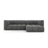 Moritz 3-Sitzer Ecksofa, Rechte Seite, aus Chenille in Dunkelgrau (Rebel 3), 256x160x70 cm von Cosmopolitan Design – Bild 1