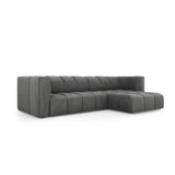 Moritz 3-Sitzer Ecksofa, Rechte Seite, aus Chenille in Dunkelgrau (Rebel 3), 256x160x70 cm von Cosmopolitan Design – Bild 2