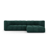 Moritz 3-Sitzer Ecksofa, Rechte Seite, aus Chenille in Flaschengrün (Rebel 16), 256x160x70 cm von Cosmopolitan Design – Bild 1
