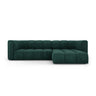 Moritz 3-Sitzer Ecksofa, Rechte Seite, aus Chenille in Flaschengrün (Rebel 16), 256x160x70 cm von Cosmopolitan Design – Bild 1