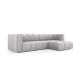 Moritz 3-Sitzer Ecksofa, Rechte Seite, aus Chenille in Hellgrau (Rebel 5), 256x160x70 cm von Cosmopolitan Design – Bild 2