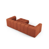 Moritz 3-Sitzer Ecksofa, Rechte Seite, aus Chenille in Orange (Rebel 20), 256x160x70 cm von Cosmopolitan Design – Bild 3