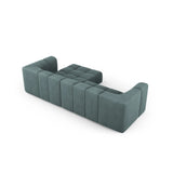 Moritz 3-Sitzer Ecksofa, Rechte Seite, aus Chenille in Seegrün (Rebel 13), 256x160x70 cm von Cosmopolitan Design – Bild 3