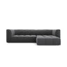 Moritz 3-Sitzer Ecksofa, Rechte Seite, aus Samt in Grau (Bluvel 14), 256x160x70 cm von Cosmopolitan Design – Bild 1