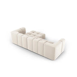 Moritz 3-Sitzer Ecksofa, Rechte Seite, aus Samt in Hellbeige (Bluvel 22), 256x160x70 cm von Cosmopolitan Design – Bild 3