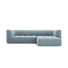 Moritz 3-Sitzer Ecksofa, Rechte Seite, aus Samt in Hellblau (Bluvel 06), 256x160x70 cm von Cosmopolitan Design – Bild 1