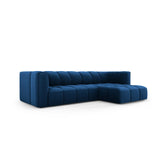 Moritz 3-Sitzer Ecksofa, Rechte Seite, aus Samt in Königsblau (Bluvel 86), 256x160x70 cm von Cosmopolitan Design – Bild 2
