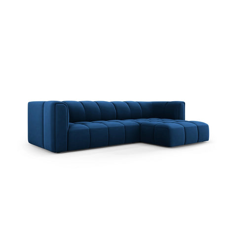 Moritz 3-Sitzer Ecksofa, Rechte Seite, aus Samt in Königsblau (Bluvel 86), 256x160x70 cm von Cosmopolitan Design – Bild 2