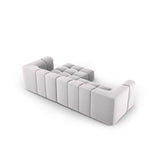 Moritz 3-Sitzer Ecksofa, Rechte Seite, aus Samt in Silber (Bluvel 03), 256x160x70 cm von Cosmopolitan Design – Bild 3
