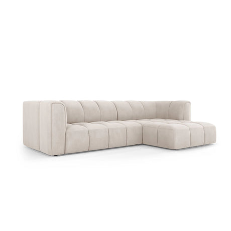 Moritz 3-Sitzer Ecksofa, Rechte Seite, aus Samt oder Chenille, 256x160x70 cm von Cosmopolitan Design – Bild 2