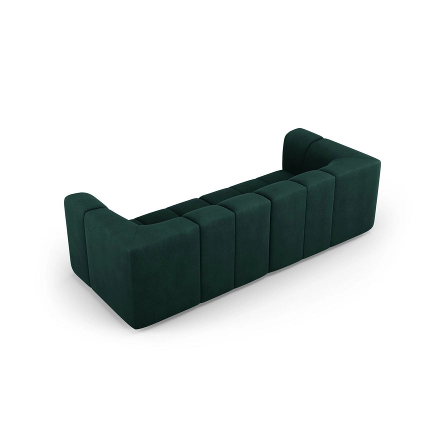 Moritz 3-Sitzer Sofa aus Chenille in Flaschengrün (Rebel 16), 226x96x70 cm von Cosmopolitan Design – Bild 3