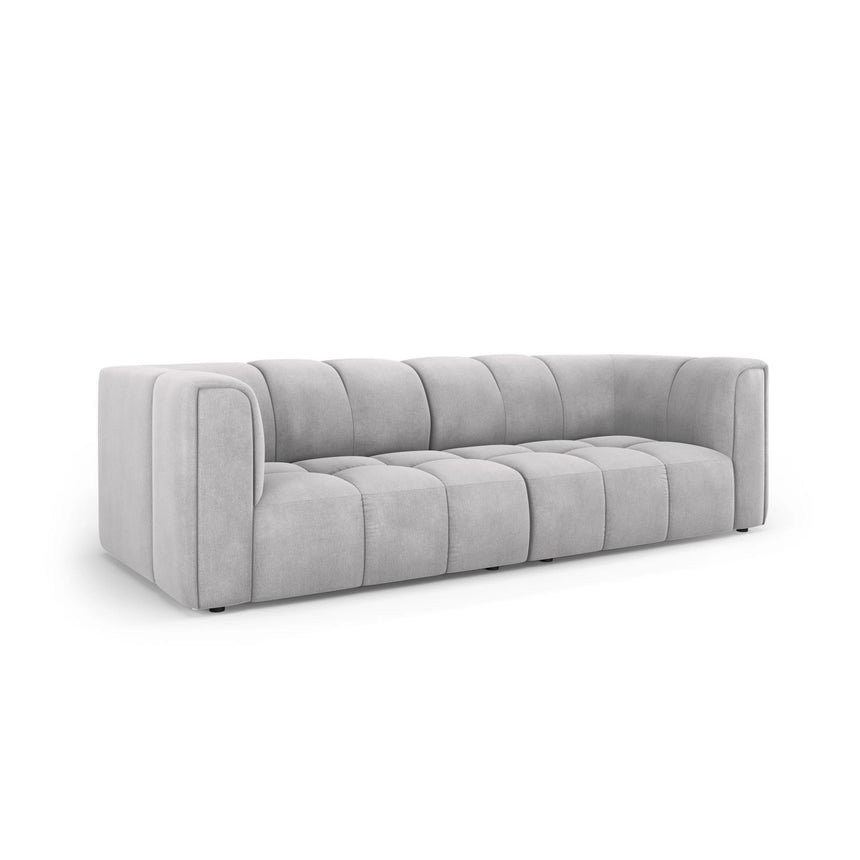 Moritz 3-Sitzer Sofa aus Chenille in Hellgrau (Rebel 5), 226x96x70 cm von Cosmopolitan Design – Bild 2