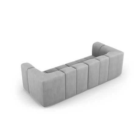 Moritz 3-Sitzer Sofa aus Chenille in Hellgrau (Rebel 5), 226x96x70 cm von Cosmopolitan Design – Bild 3