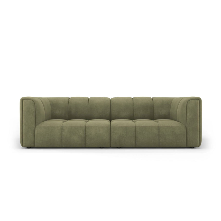 Moritz 3-Sitzer Sofa aus Chenille in Hellgrün (Rebel 18), 226x96x70 cm von Cosmopolitan Design – Bild 1