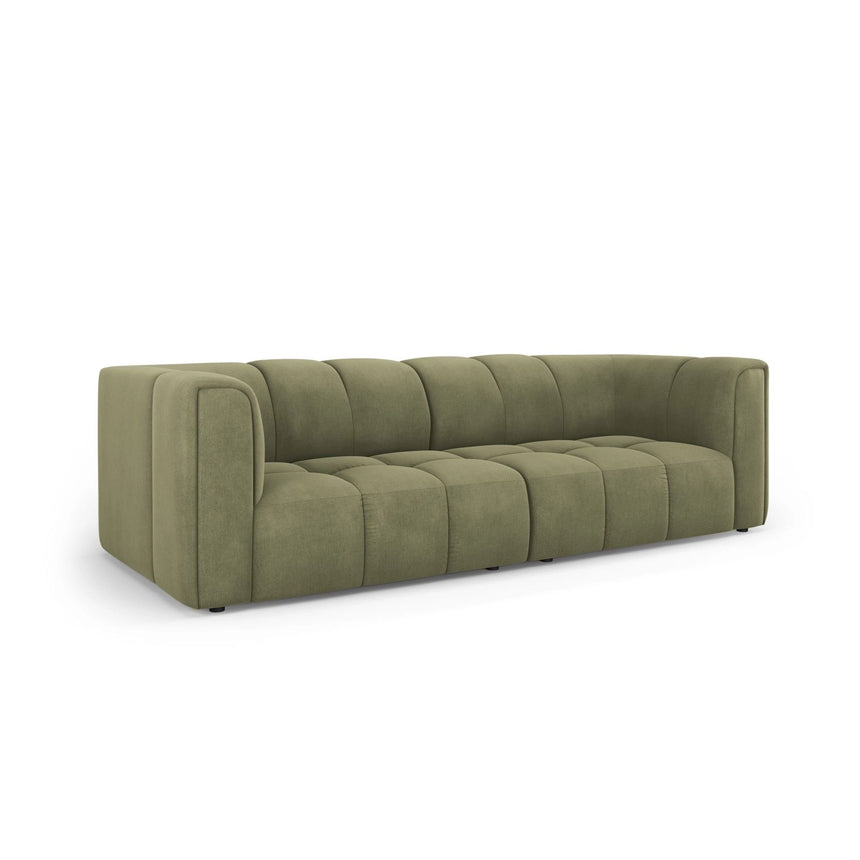 Moritz 3-Sitzer Sofa aus Chenille in Hellgrün (Rebel 18), 226x96x70 cm von Cosmopolitan Design – Bild 2