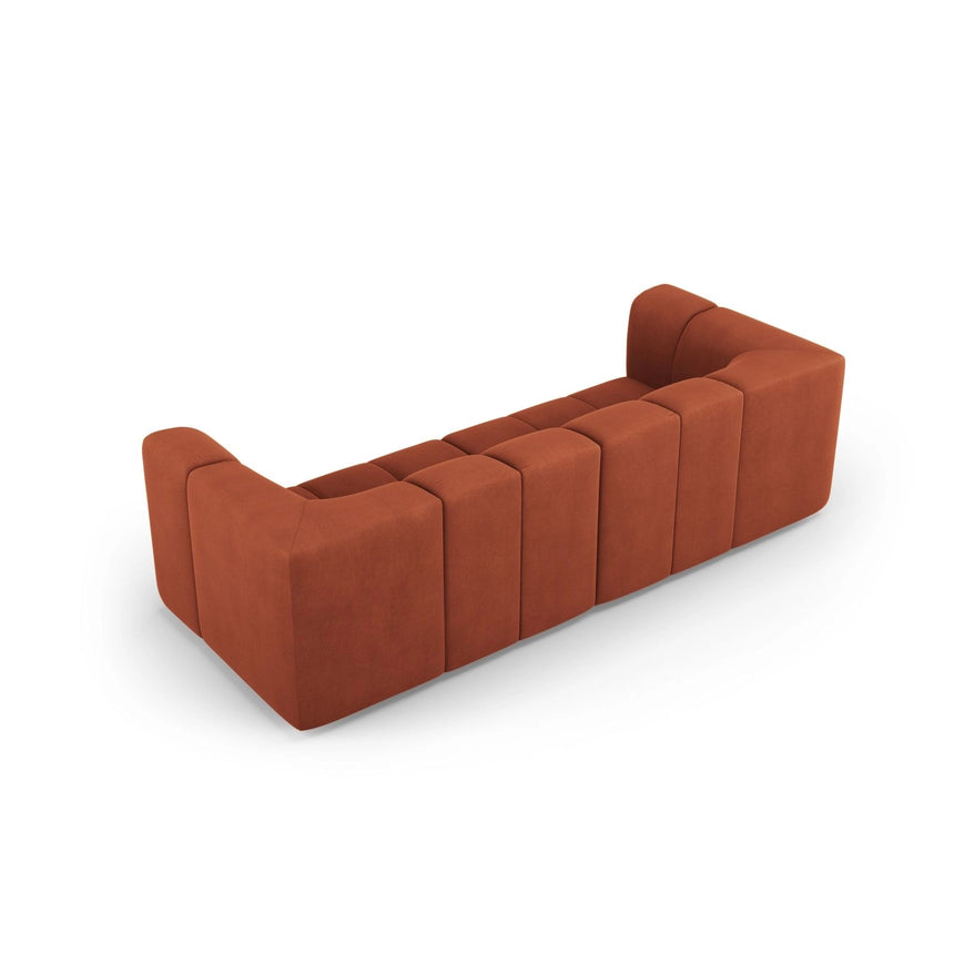 Moritz 3-Sitzer Sofa aus Chenille in Orange (Rebel 20), 226x96x70 cm von Cosmopolitan Design – Bild 3