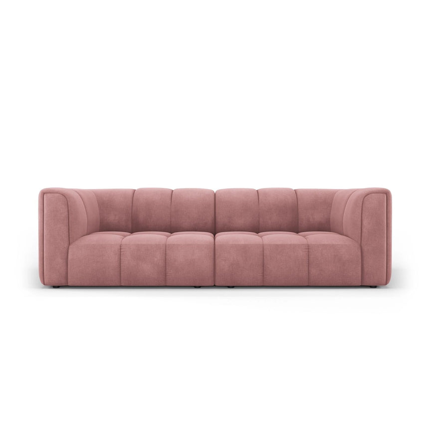 Moritz 3-Sitzer Sofa aus Chenille in Rosa (Rebel 7), 226x96x70 cm von Cosmopolitan Design – Bild 1