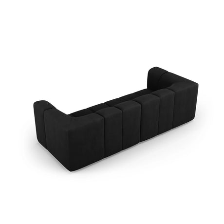 Moritz 3-Sitzer Sofa aus Chenille in Schwarz (Rebel 1), 226x96x70 cm von Cosmopolitan Design – Bild 3