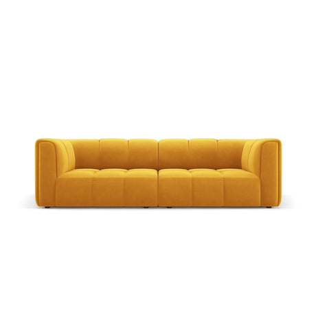Moritz 3-Sitzer Sofa aus Samt in Gelb (Bluvel 68), 226x96x70 cm von Cosmopolitan Design – Bild 1
