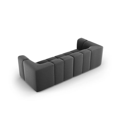 Moritz 3-Sitzer Sofa aus Samt in Grau (Bluvel 14), 226x96x70 cm von Cosmopolitan Design – Bild 3