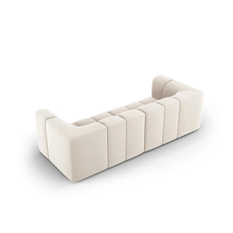 Moritz 3-Sitzer Sofa aus Samt in Hellbeige (Bluvel 22), 226x96x70 cm von Cosmopolitan Design – Bild 3