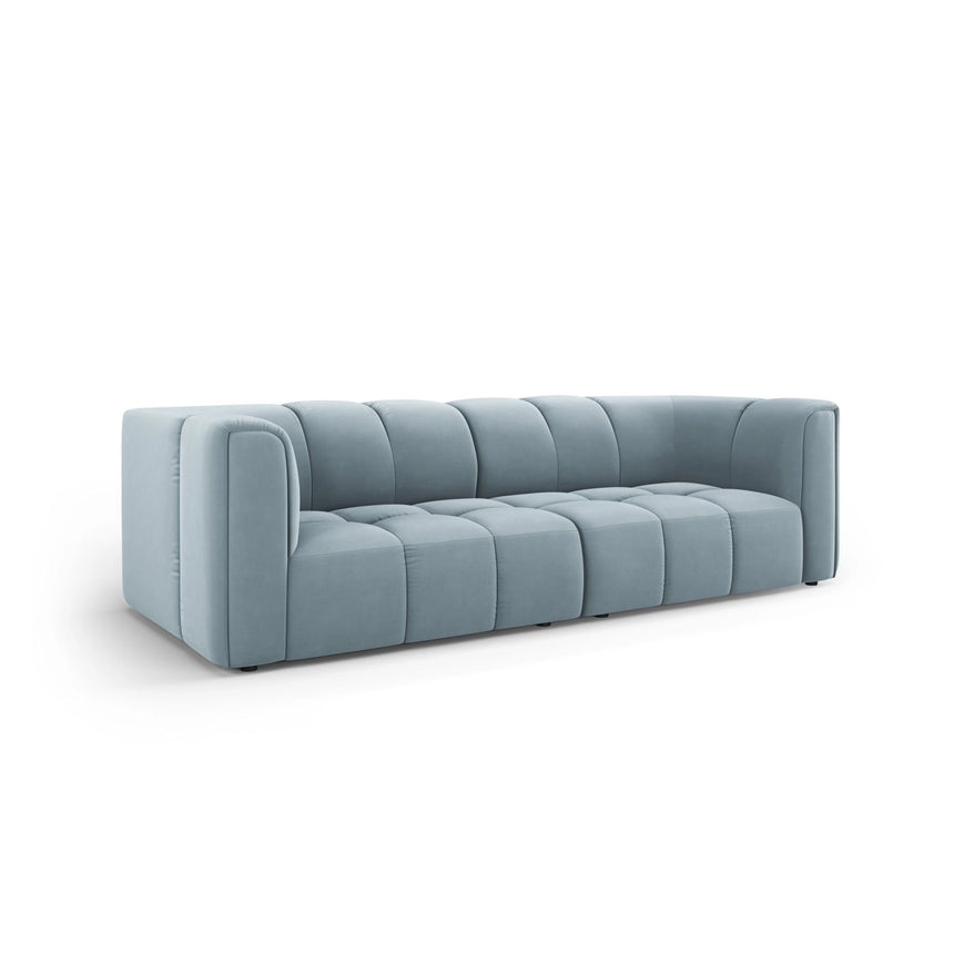 Moritz 3-Sitzer Sofa aus Samt in Hellblau (Bluvel 06), 226x96x70 cm von Cosmopolitan Design – Bild 2