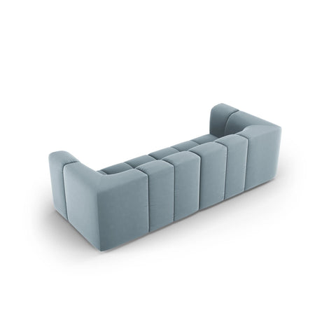 Moritz 3-Sitzer Sofa aus Samt in Hellblau (Bluvel 06), 226x96x70 cm von Cosmopolitan Design – Bild 3