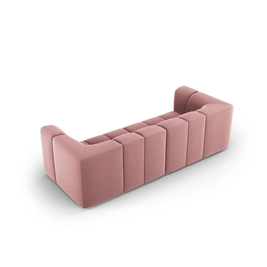 Moritz 3-Sitzer Sofa aus Samt in Rosa (Bluvel 52), 226x96x70 cm von Cosmopolitan Design – Bild 3