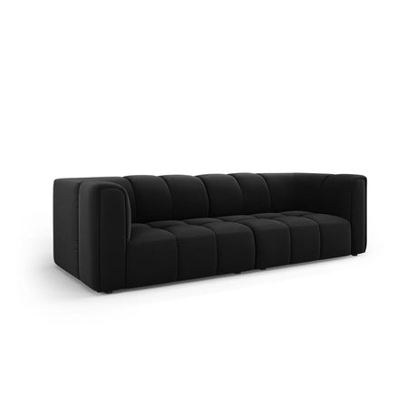 Moritz 3-Sitzer Sofa aus Samt in Schwarz (Bluvel 19), 226x96x70 cm von Cosmopolitan Design – Bild 2
