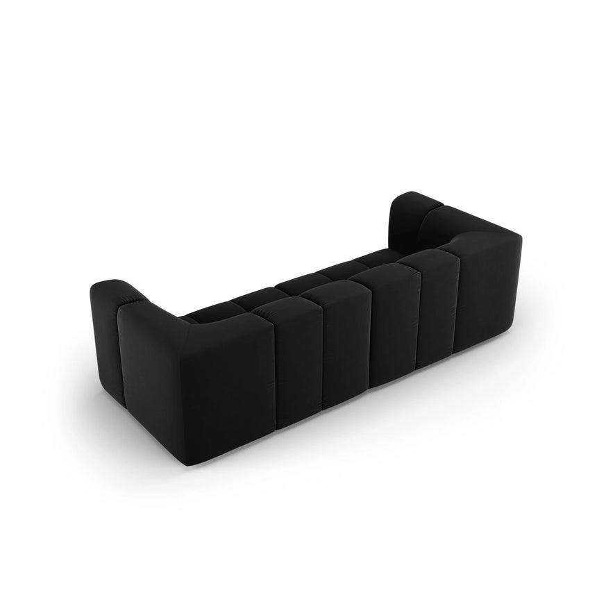Moritz 3-Sitzer Sofa aus Samt in Schwarz (Bluvel 19), 226x96x70 cm von Cosmopolitan Design – Bild 3