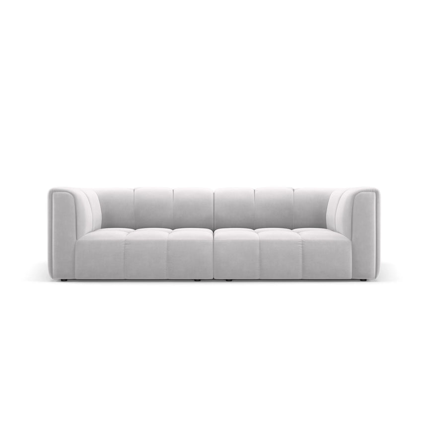 Moritz 3-Sitzer Sofa aus Samt in Silber (Bluvel 03), 226x96x70 cm von Cosmopolitan Design – Bild 1