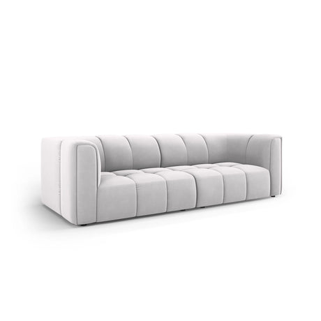 Moritz 3-Sitzer Sofa aus Samt in Silber (Bluvel 03), 226x96x70 cm von Cosmopolitan Design – Bild 2