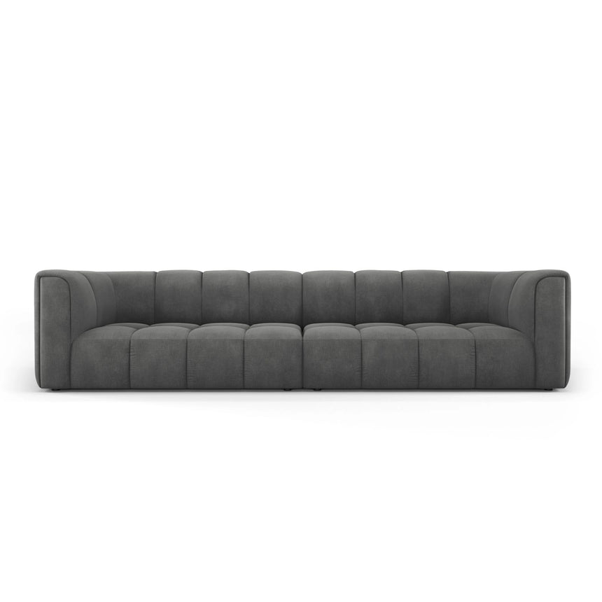 Moritz 4-Sitzer Sofa aus Chenille in Dunkelgrau (Rebel 3), 286x96x70 cm von Cosmopolitan Design – Bild 1