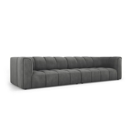 Moritz 4-Sitzer Sofa aus Chenille in Dunkelgrau (Rebel 3), 286x96x70 cm von Cosmopolitan Design – Bild 2